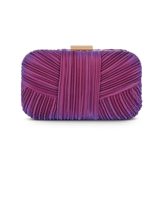 Jewel Badgley Mischka Womans Cleo Mini Pleated Sash Minaudiere Product Image