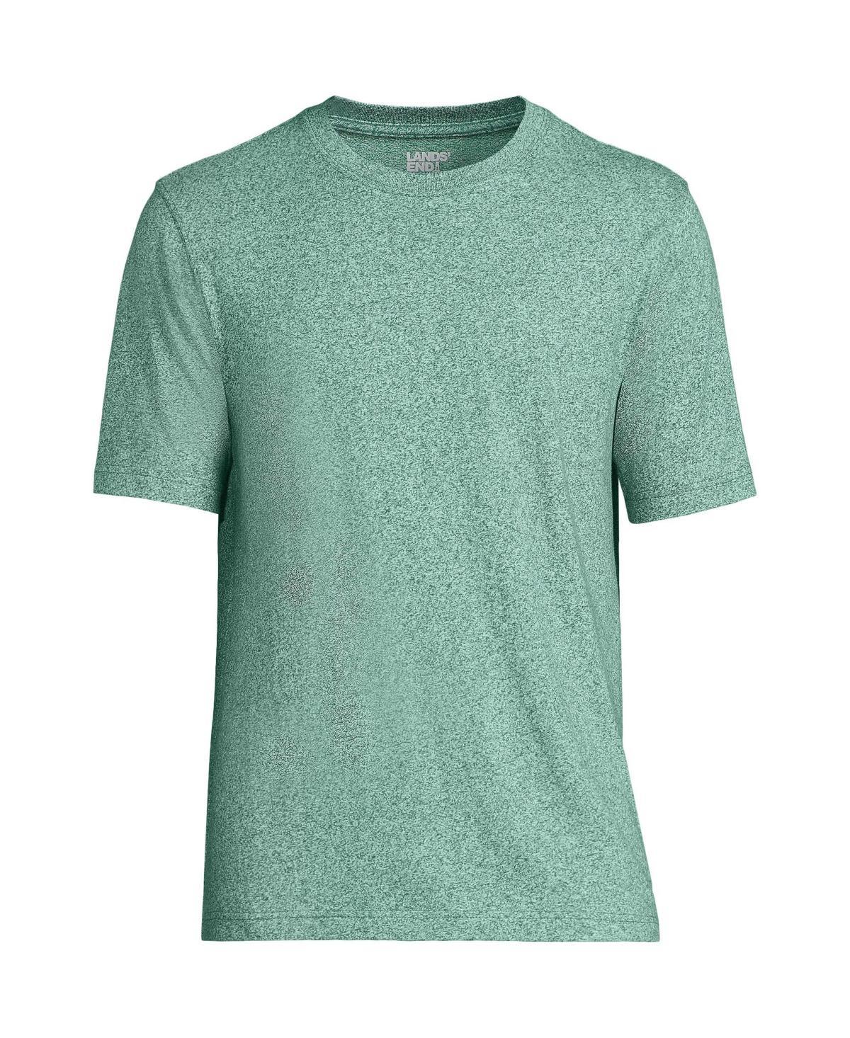 Mens Lands End Super-T Short Sleeve T-Shirt Flax Grey Product Image