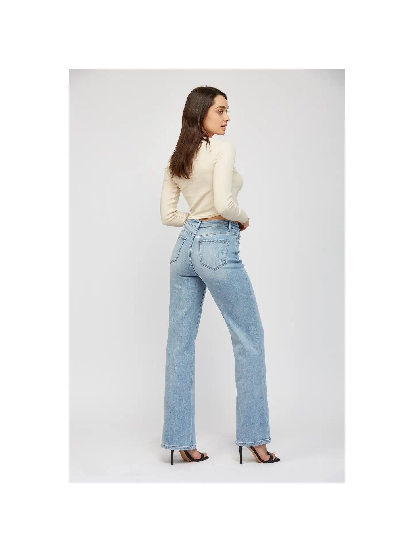 Mica Denim Super High Rise Wide Leg Jeans Product Image