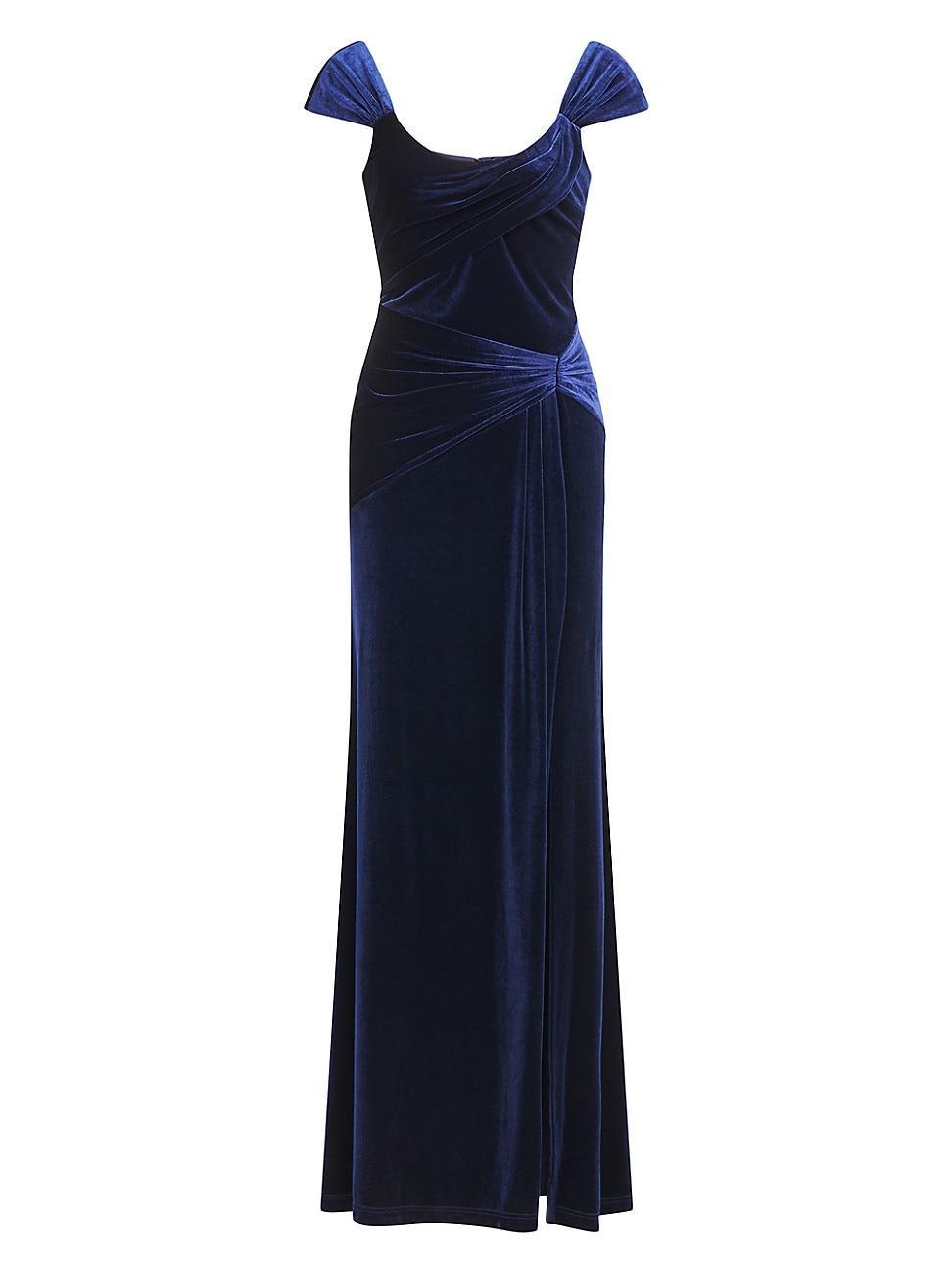 Womens Lou Velvet Draped Gown Product Image