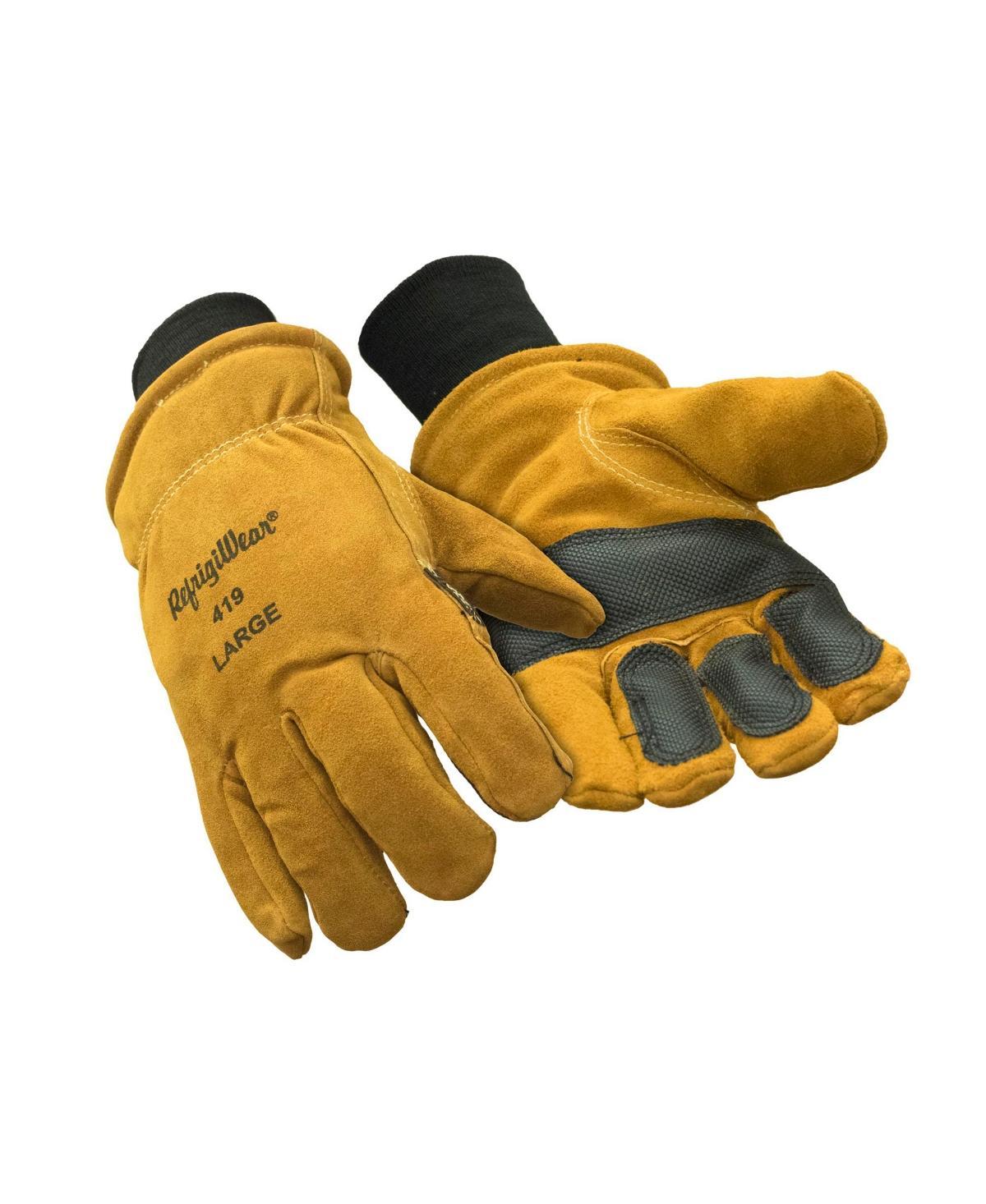 RefrigiWear Mens Warm Double Insulated Leather Work Gloves with Abrasion Pads Product Image