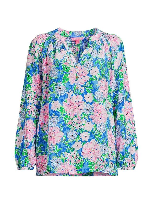 Womens Elsa Floral Silk Blouse Product Image