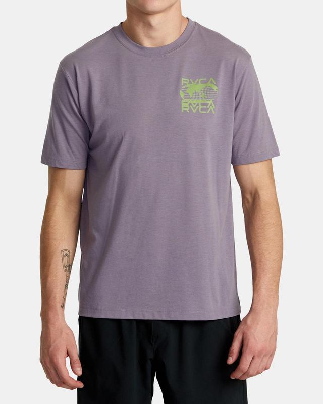 Global Blur Short Sleeve T-Shirt - Purple Sage Product Image