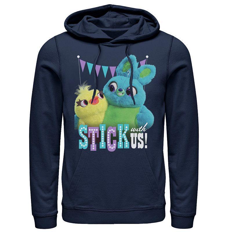 Mens Disney / Pixar Toy Story 4 Ducky & Bunny Stick With Us Pullover Hoodie Blue Product Image