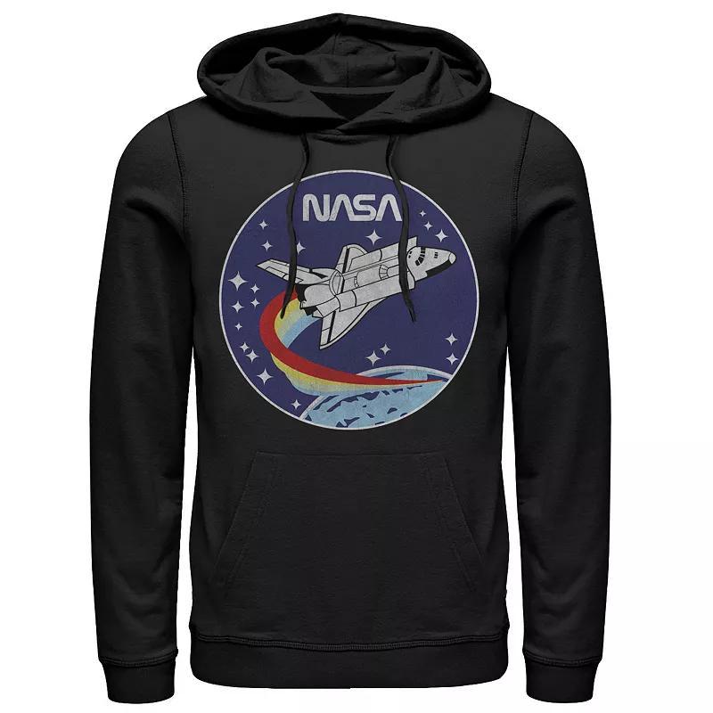 Mens NASA Shuttle Launch Orbit Circle Patch Hoodie Product Image