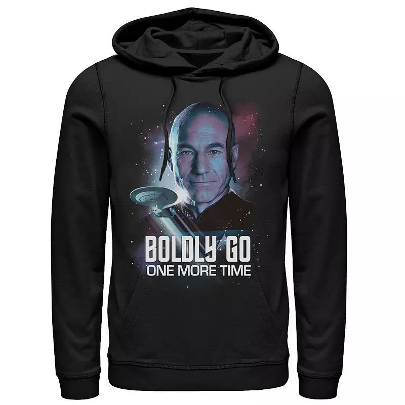 Mens Star Trek The Next Generation Boldly Return Hoodie Black Product Image