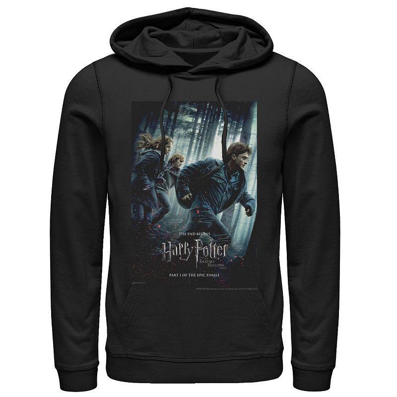 Mens Harry Potter Deathly Hallows Group Shot Poster Graphic Pullover Hoodie Product Image