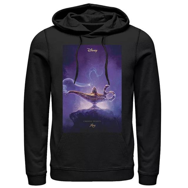 Disneys Aladdin Mens Lamp Poster Graphic Hoodie Black Product Image