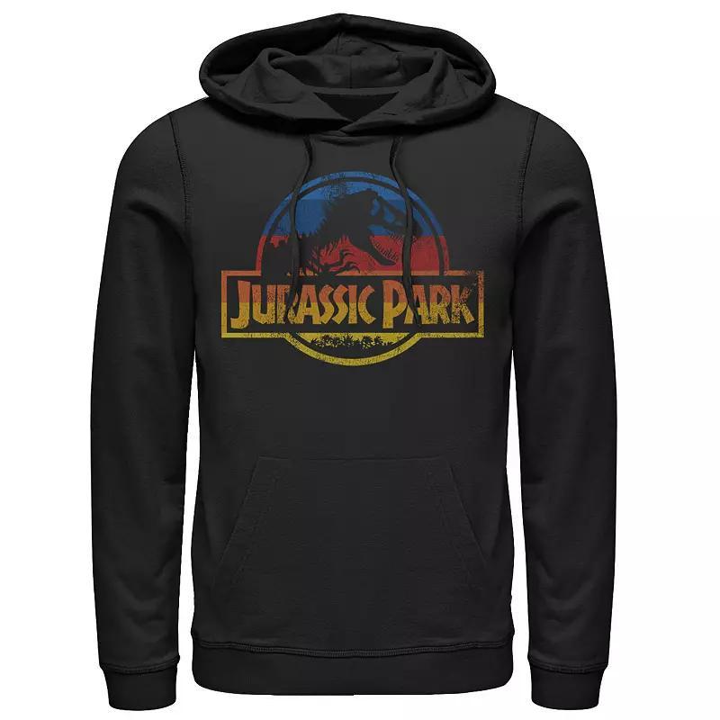 Mens Jurassic Park Fossil Logo Graphic Pullover Hoodie Blue Product Image