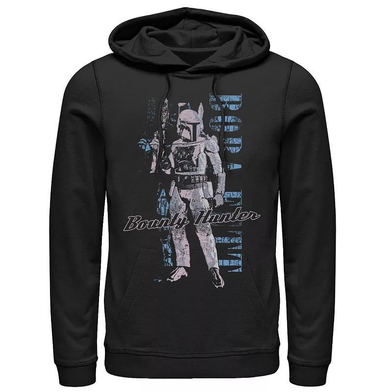 Mens Star Wars Boba Fett Bounty Hunter Distressed Portrait Hoodie Product Image