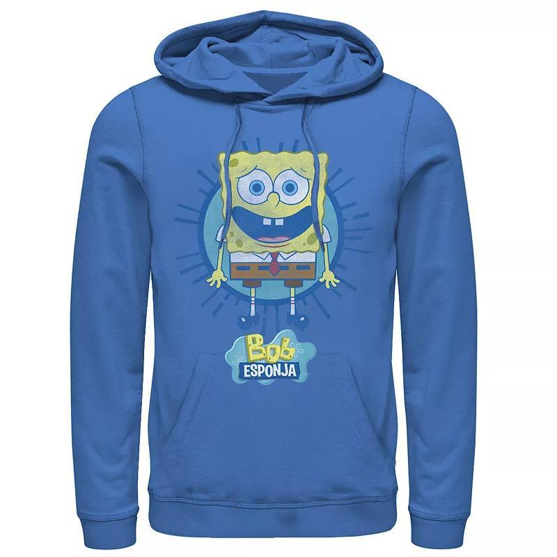 Mens Star Wars Que La Fuerza Te Acompane Yellow Text Hoodie Blue Product Image