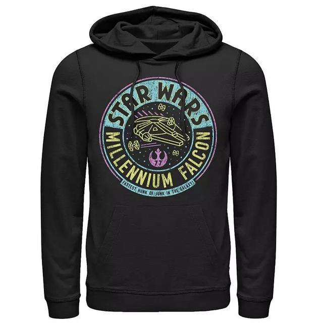 Mens Star Wars Millennium Falcon Neon Circle Logo Hoodie Product Image