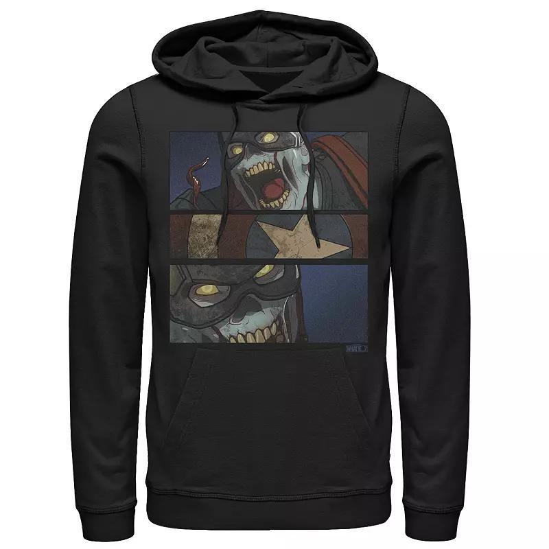 Mens Marvel What If Captain America Zombie Panels Hoodie, Boys Product Image