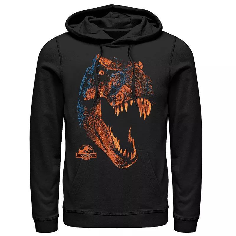 Mens Jurassic Park T-Rex Gradient Sunset Hoodie Black Product Image