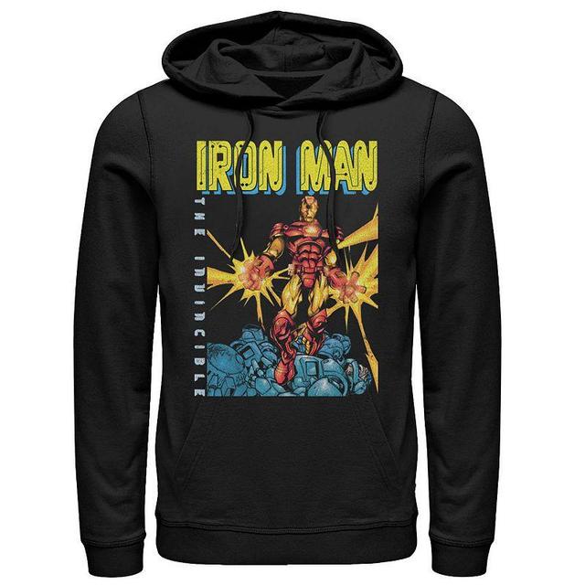 Mens Marvel Avengers Iron Man The Invincible Dark Portrait Hoodie Product Image