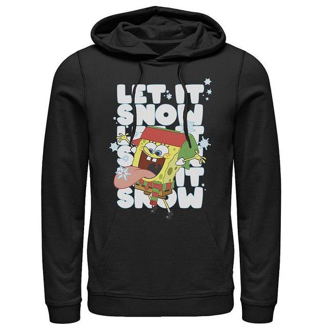 Mens Nickelodeon Spongebob Squarepants Let It Snow Let It Snow Let It Snow Graphic Hoodie Grey Heather Product Image