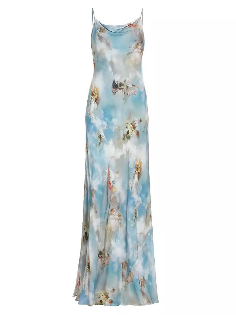 Christine Printed Silk Maxi Dress Product Image