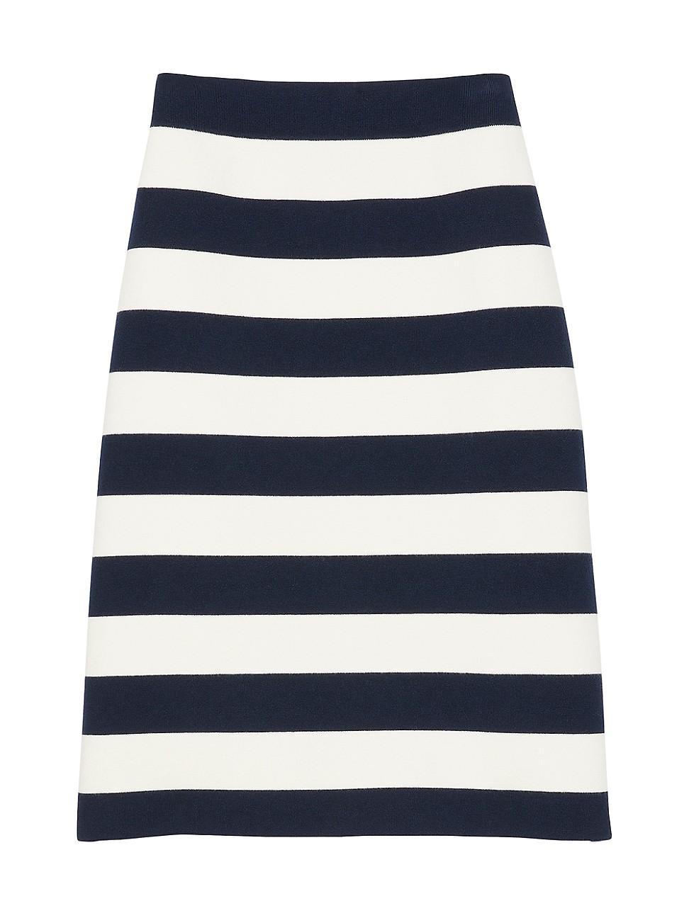 Womens Awning Stripe Knit Pencil Skirt product image