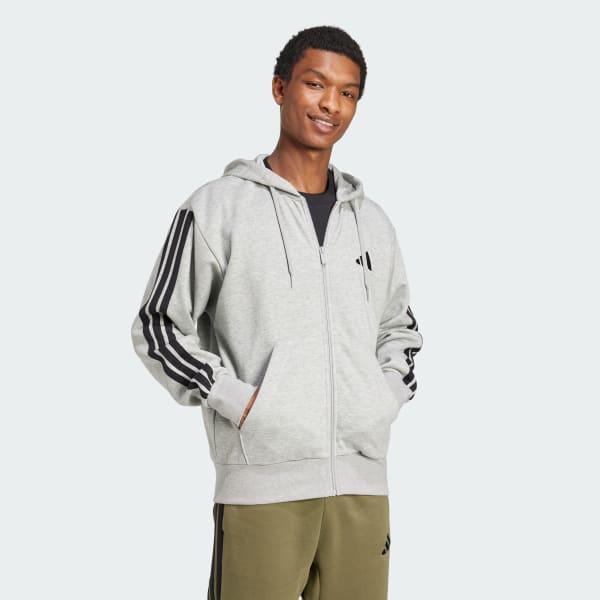 Essentials 3-Stripes Fleece Hoodie Product Image