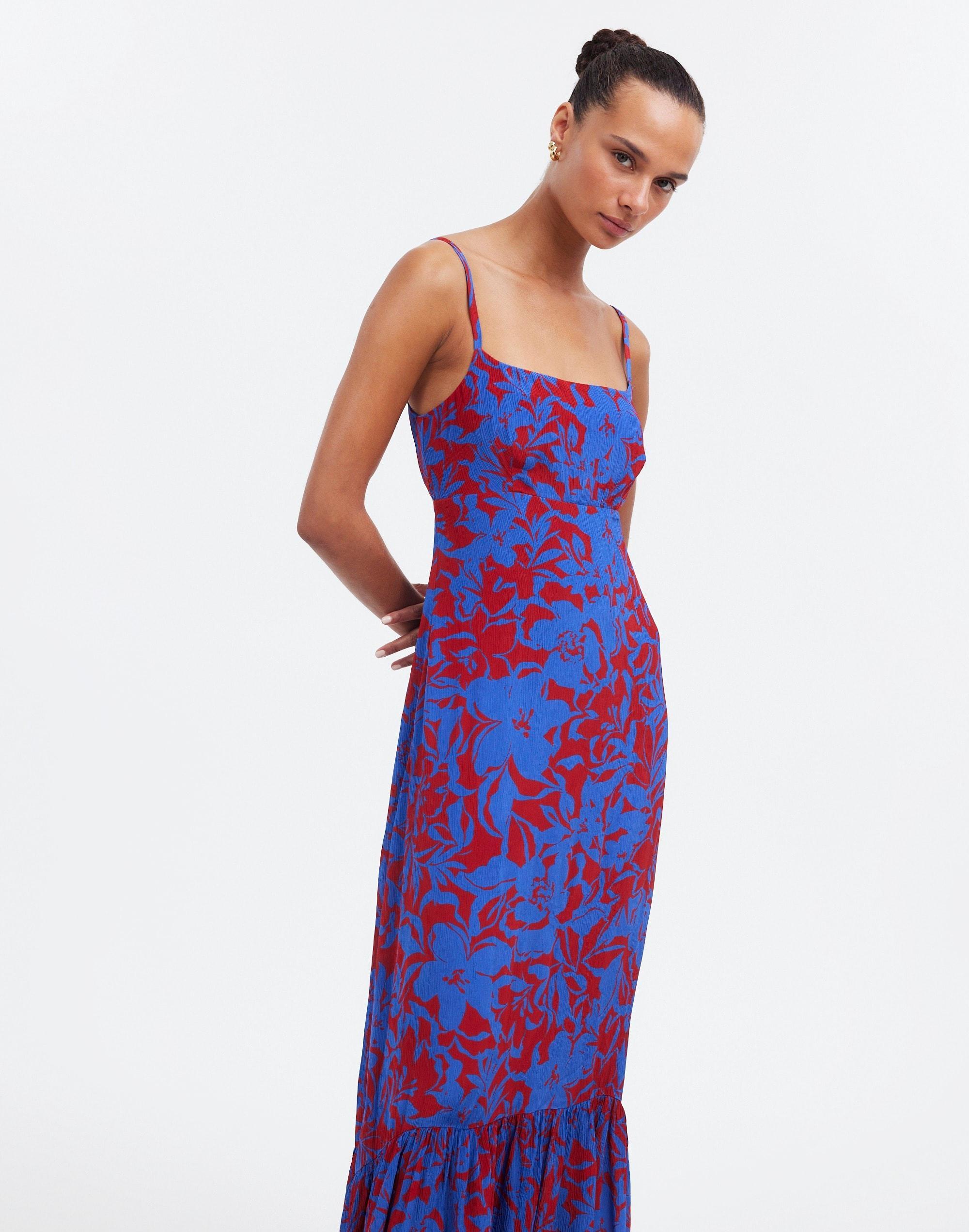 Empire-Waist Tank Maxi Dress in Floral Product Image