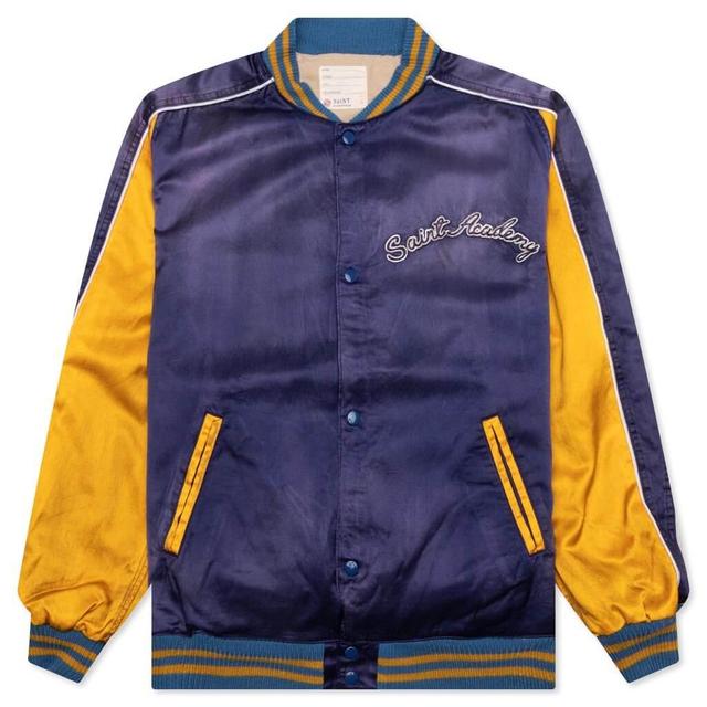 Saint Michael Stadium Jacket - Navy/Yellow Male Product Image