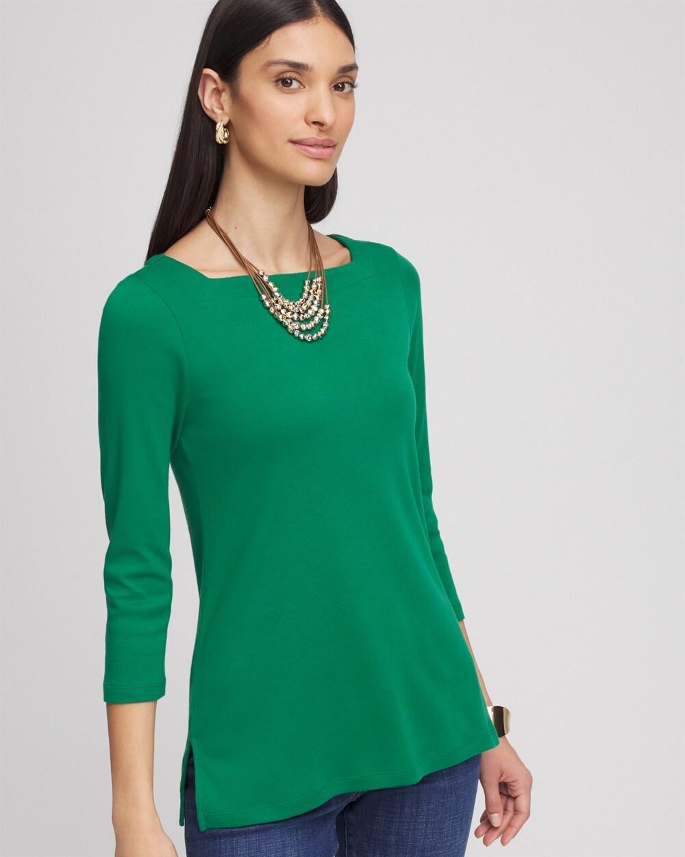 Pima Cotton Square-Neck Tunic Product Image