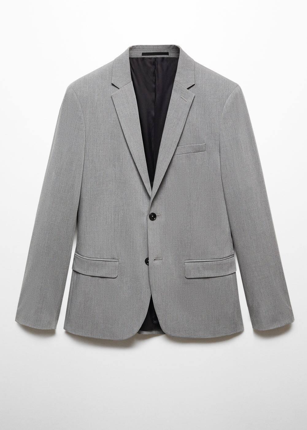 MANGO MAN - Super slim-fit suit blazer in stretch fabric greyMen Product Image