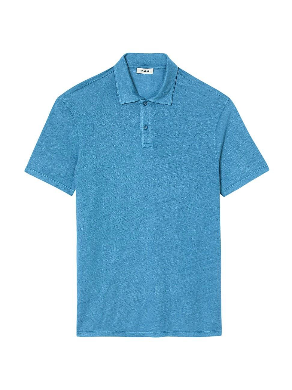 Mens Linen Polo Shirt Product Image