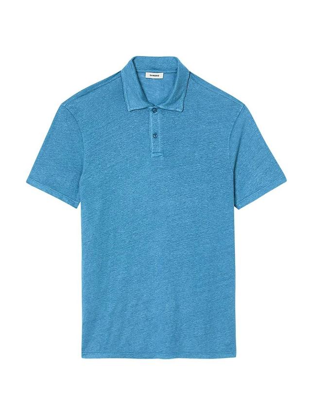 Mens Linen Polo Shirt Product Image