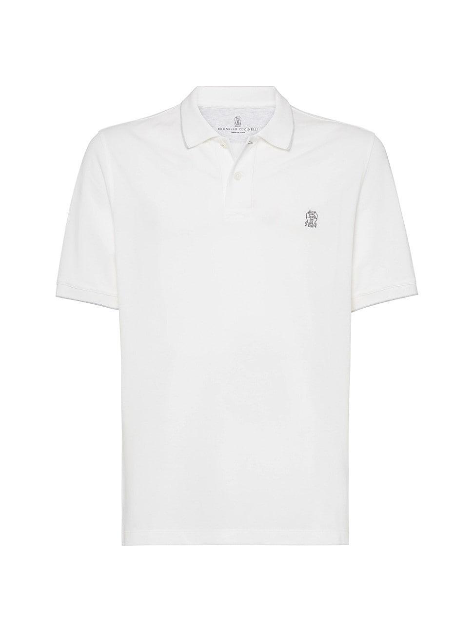 Mens Cotton Piqu Polo Shirt with Logo Product Image