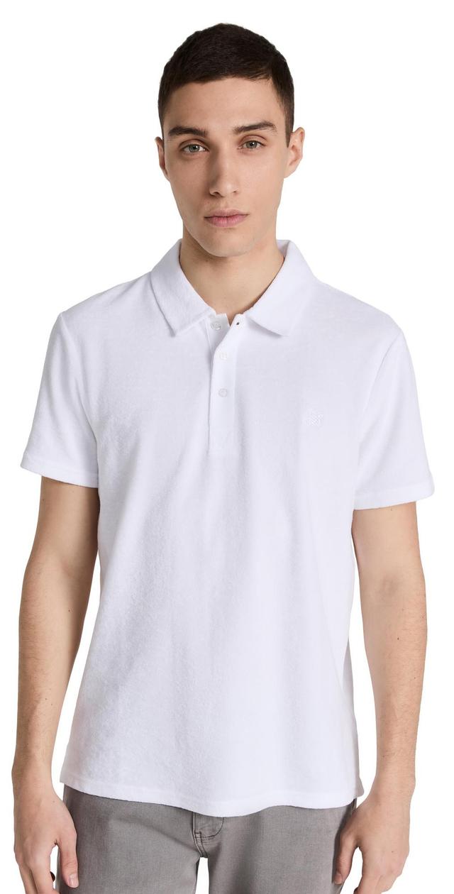 Mens Organic Cotton Terry Polo Shirt Product Image