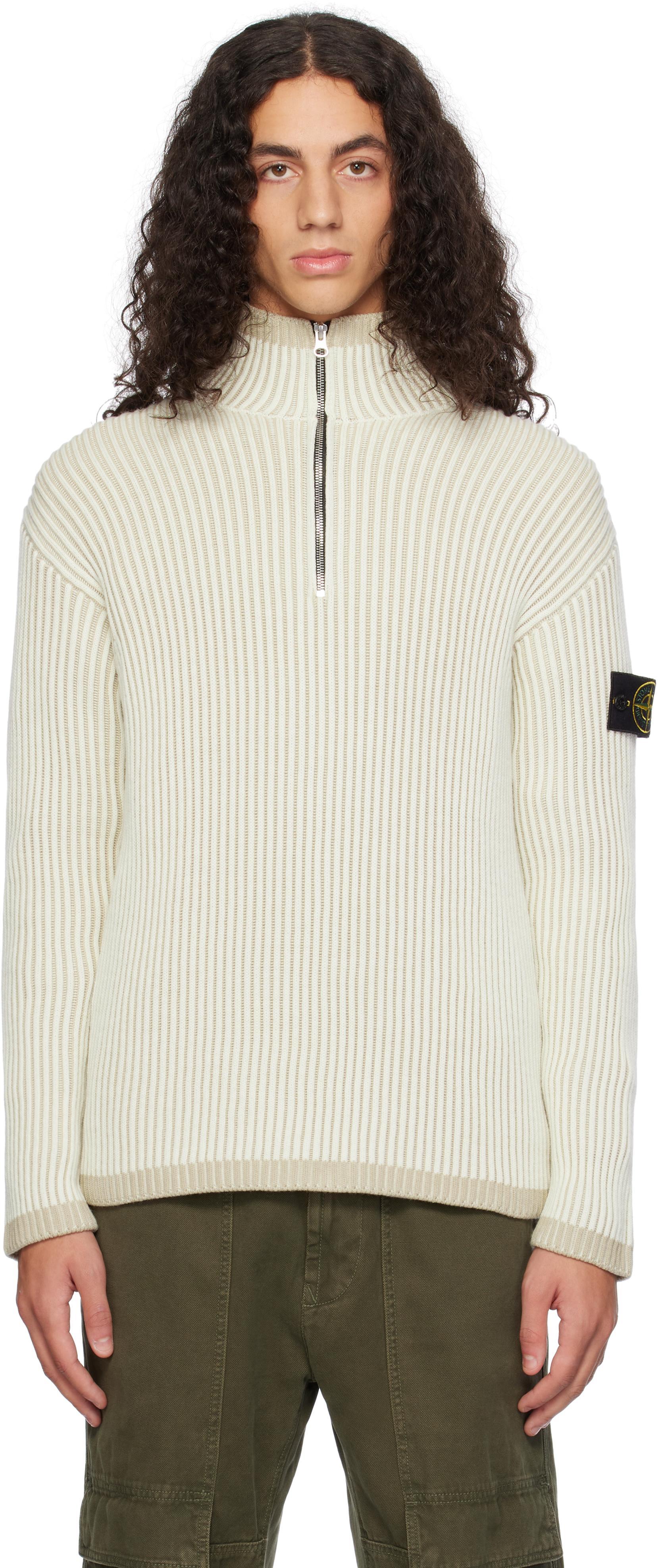 STONE ISLAND Rws Wool Pullover In Beige Product Image