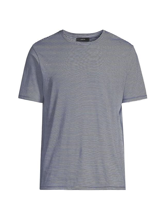 Mens Striped Pima Crewneck T-Shirt Product Image