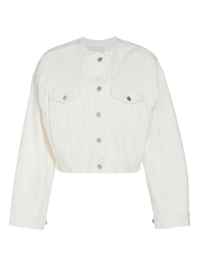 Renata Collarless Denim Jacket Product Image