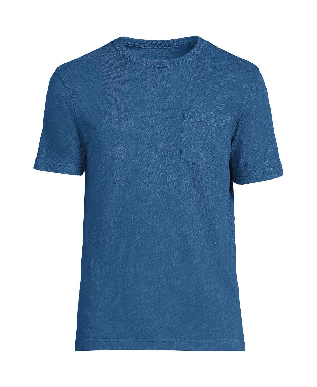 Lands End Mens Short Sleeve Garment Dye Slub Pocket Tee Product Image