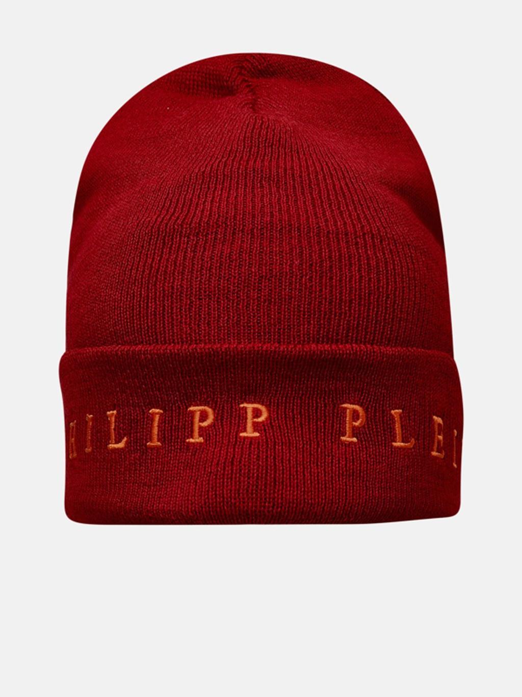 Wool Blend Red Beanie Product Image