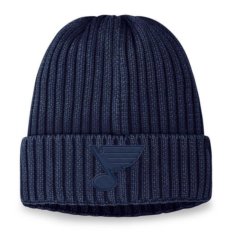 Mens Fanatics Branded St. Louis Blues Authentic Pro Road Tonal Knit Hat Product Image