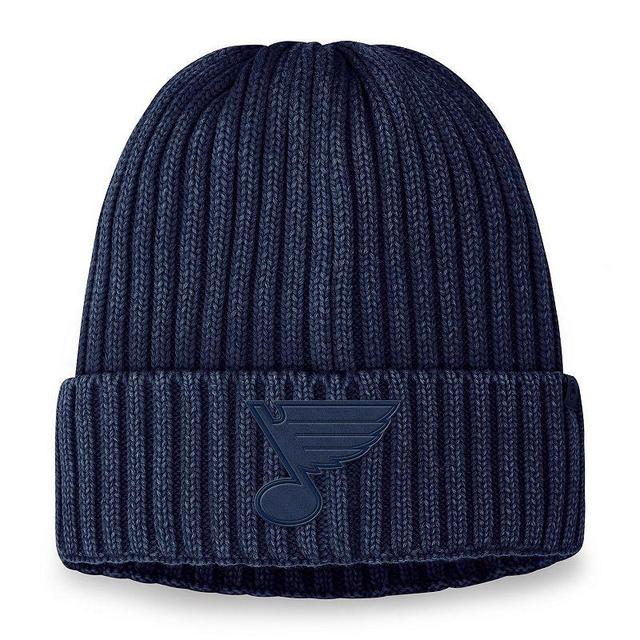 Mens Fanatics Branded St. Louis Blues Authentic Pro Road Tonal Knit Hat Product Image