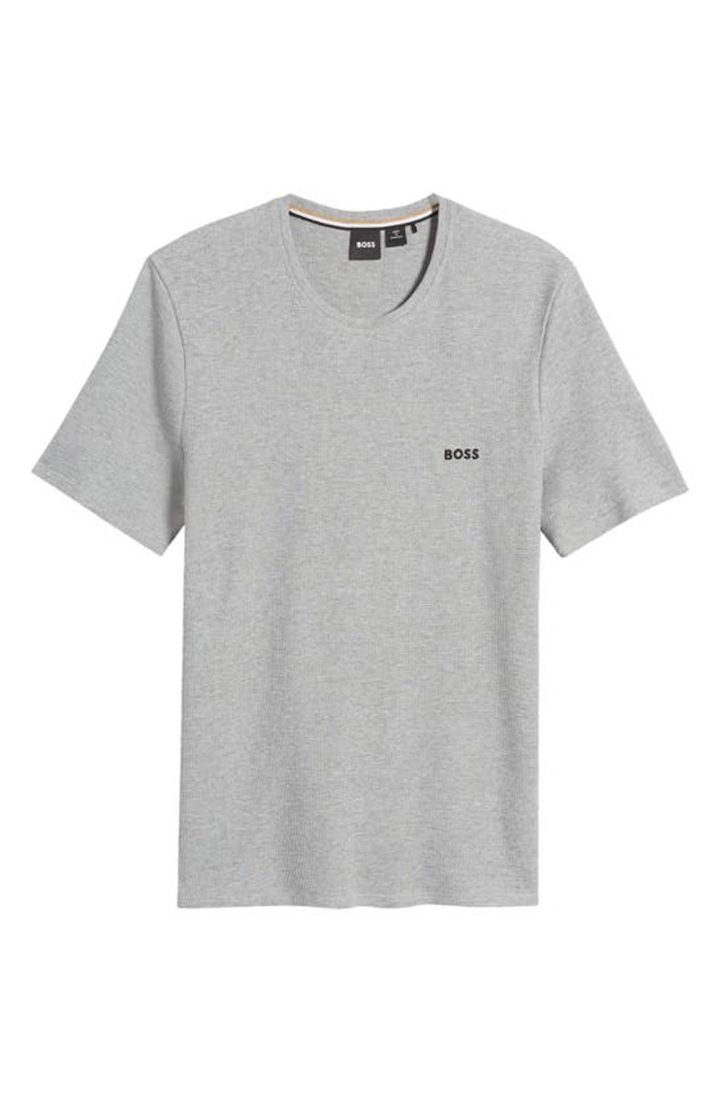 Waffle Knit Lounge T-shirt In Medium Grey Product Image