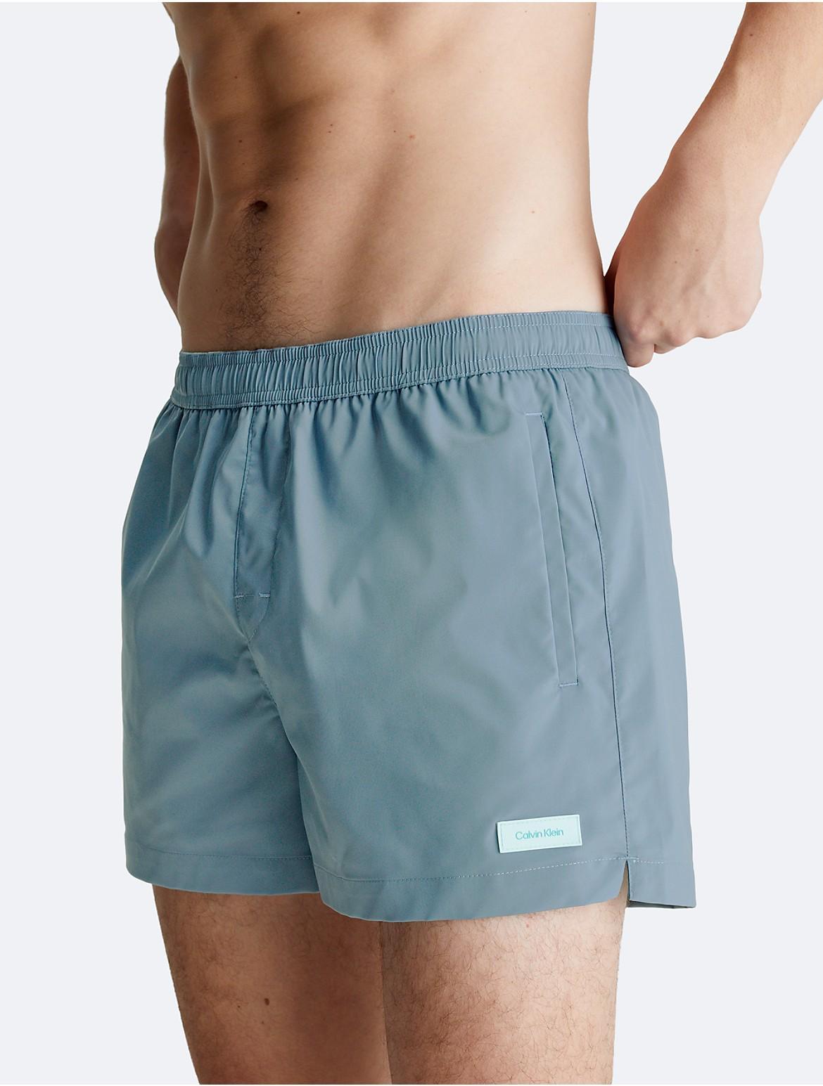 Calvin Klein Mens Solid Tonal Swim Shorts - Blue - XL Product Image