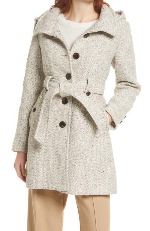 Gallery Belted Hooded A-Line Coat Product Image