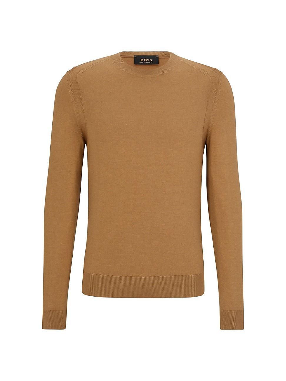 Mens Regular-Fit Sweater In Wool, Silk And Cashmere Product Image