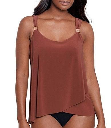 Solid Razzle Dazzle Underwire Tankini Top Product Image