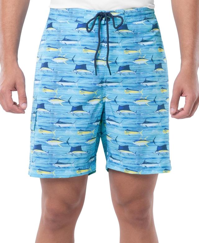 Guy Harvey Mens Scribble Fish Drawstring 7 Surf Shorts Product Image