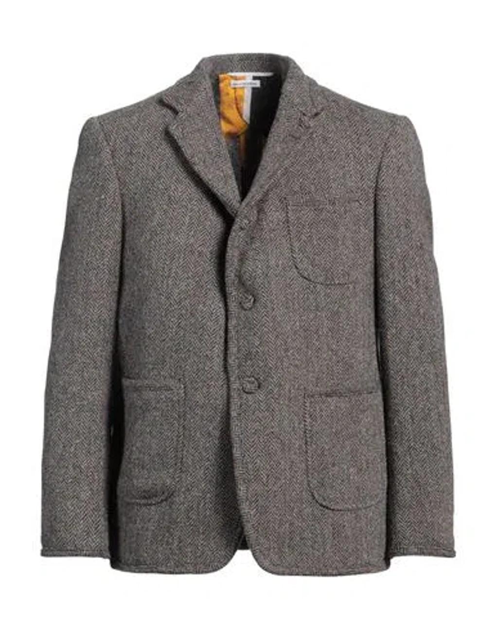 THOM BROWNE Man Blazer Brown Size 4 Wool Product Image