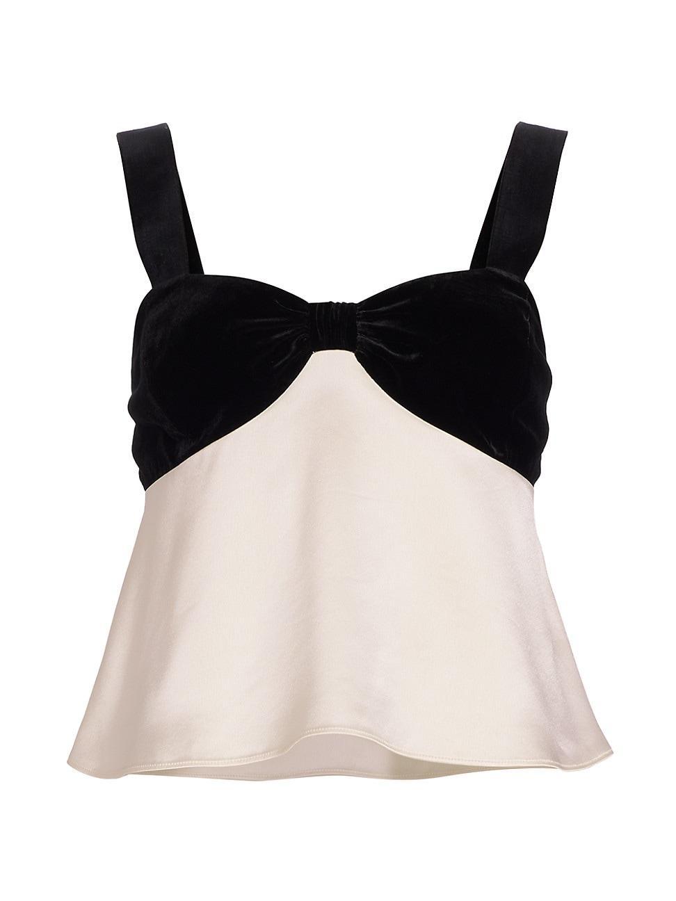 Womens Arsina Colorblocked Velvet-Trim Camisole product image