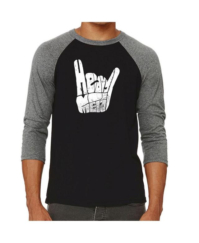 La Pop Art Heavy Metal Mens Raglan Word Art T-shirt Product Image