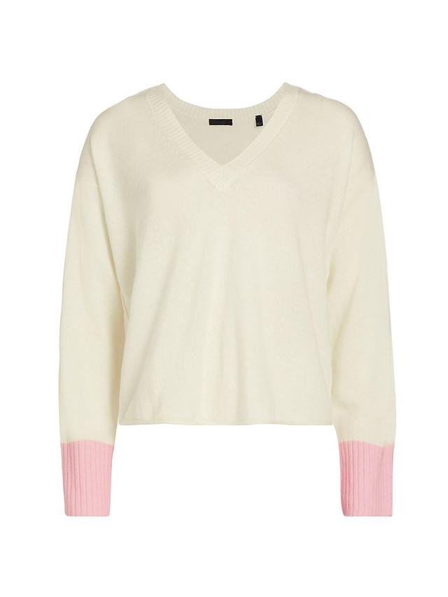 Womens Wool-Cashmere Colorblock Sweater Product Image