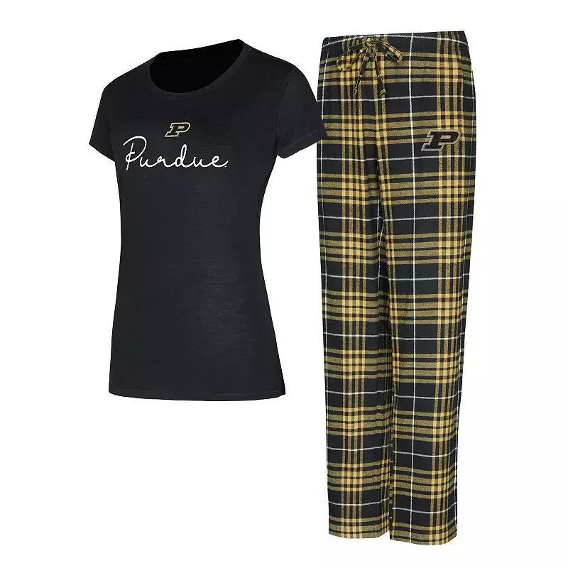 Womens Concepts Sport Purdue Boilermakers Vector T-Shirt & Flannel Pants Sleep Set Product Image