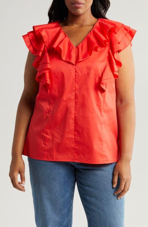 Womens Yurika Cotton Ruffled Blouse Product Image